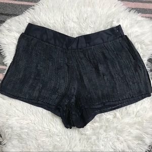 All Saints Hand Embellished Navy Shorts Sequence